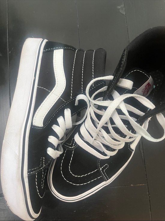 Vans Shoes - Vans Black and White High-Top Skate Sneakers